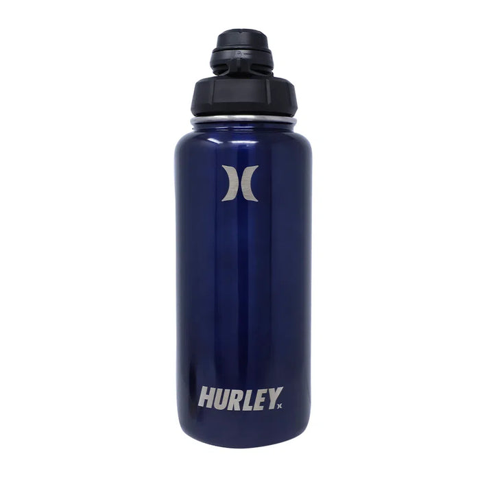 Termo Hurley azul de acero inoxidable con tapa deportiva