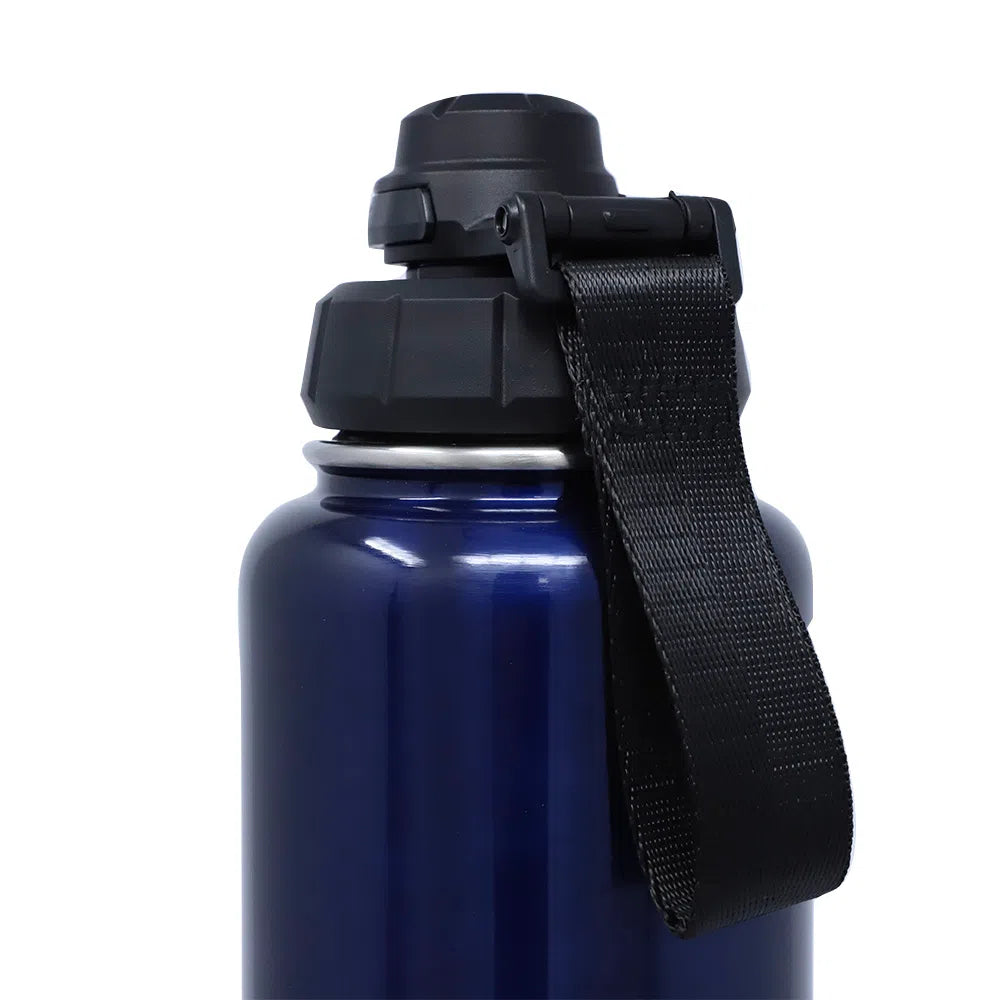 TERMO HURLEY AZUL DE ACERO INOXIDABLE CON TAPA DEPORTIVA