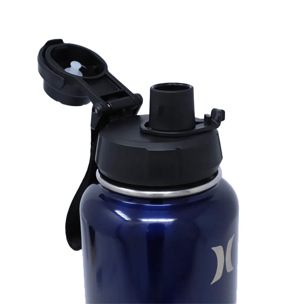 TERMO HURLEY AZUL DE ACERO INOXIDABLE CON TAPA DEPORTIVA