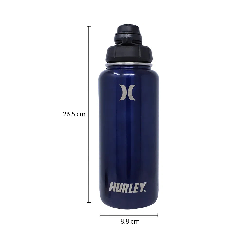 TERMO HURLEY AZUL DE ACERO INOXIDABLE CON TAPA DEPORTIVA