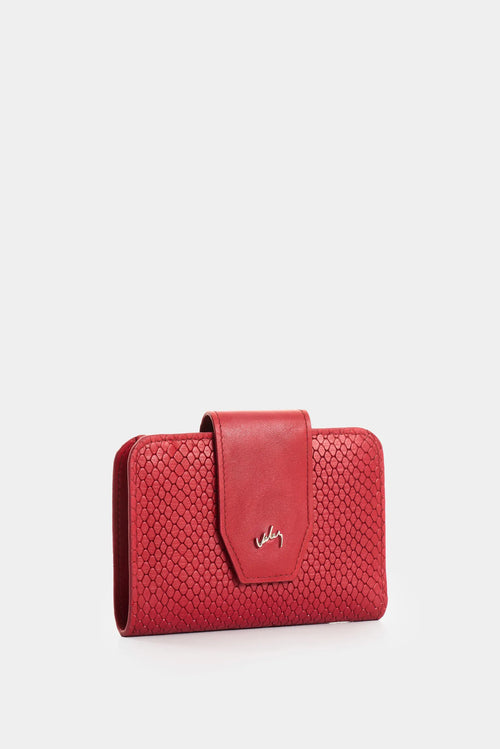 1039071 Billetera de cuero grabado para mujer Hiedra