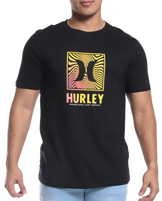 CAMISETA NEGRA ESTAMPADA HURLEY
