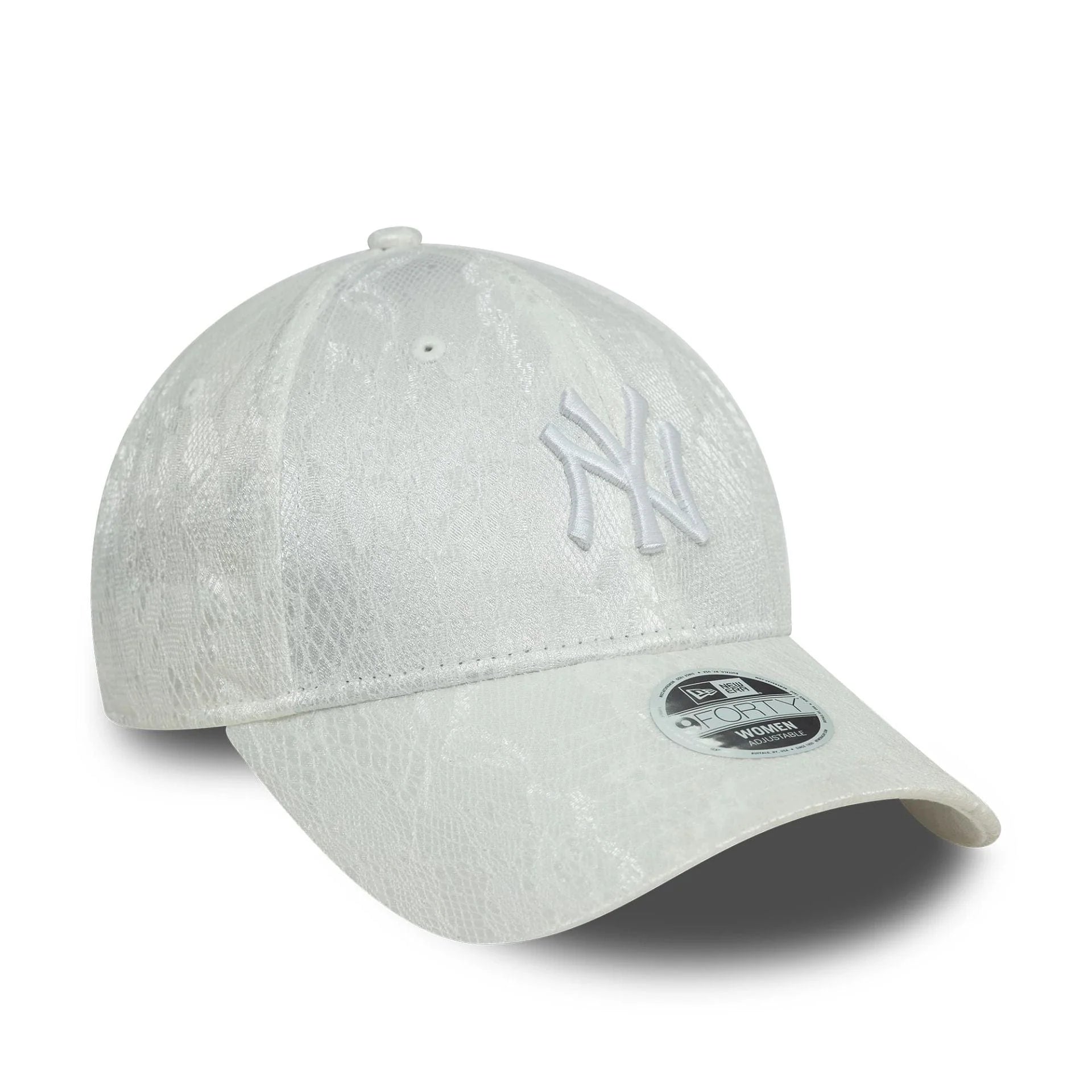 Gorra 9FORTY blanca de encaje New York yankees mujer