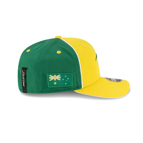 McLaren Racing Oscar Piastri Australia Race Special Green 9SEVENTY Stretch Snap Adjustable Cap