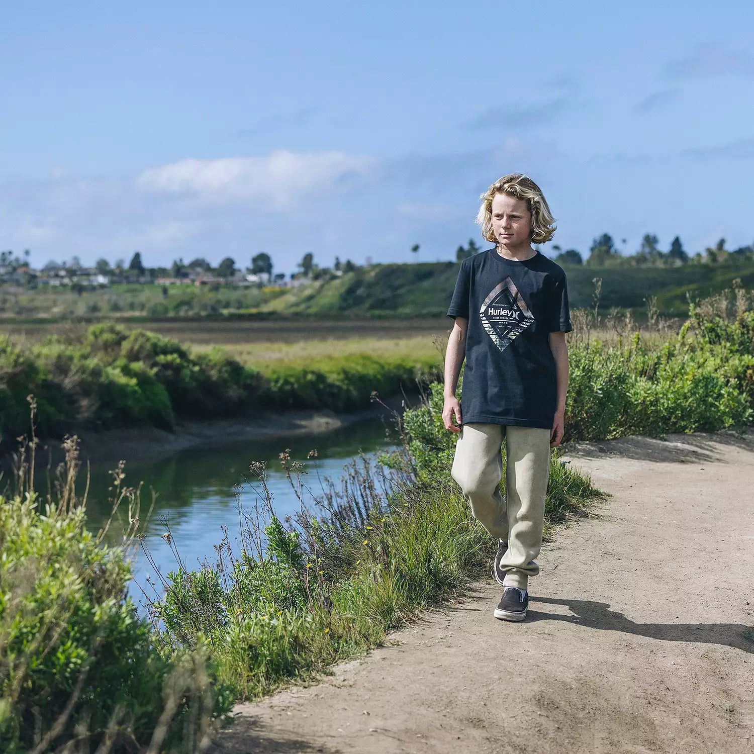 Hurley Camiseta Diamond Palms para niño