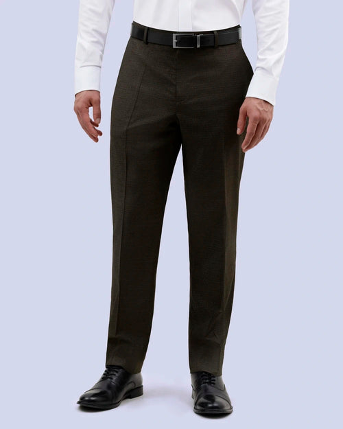 MS-1000405 Pantalón de vestir slim fit modern crosshatch manhattan café