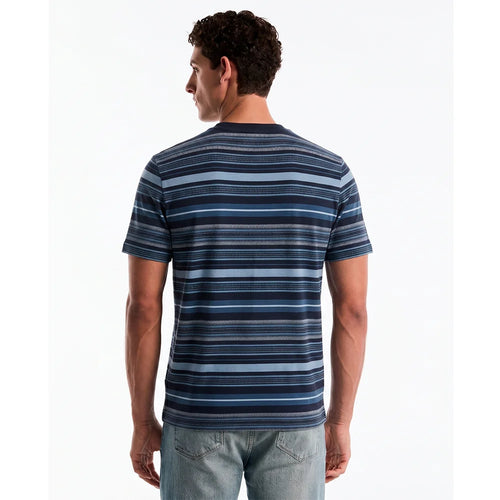 GK-M2609413 CAMISETA DE MANGA CORTA DE JACQUARD DE ALGODÓN CON RAYAS DISCONTINUAS