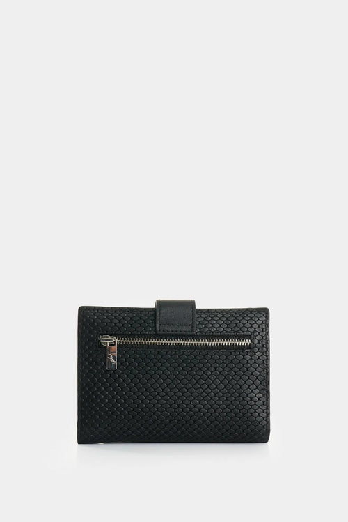Billetera de cuero grabado para mujer Aria