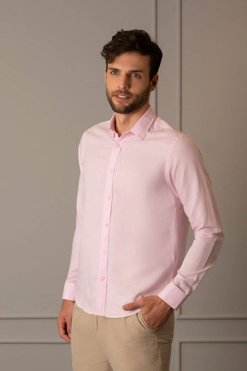 1031744 Camisa Manga larga para hombre Fibras naturales