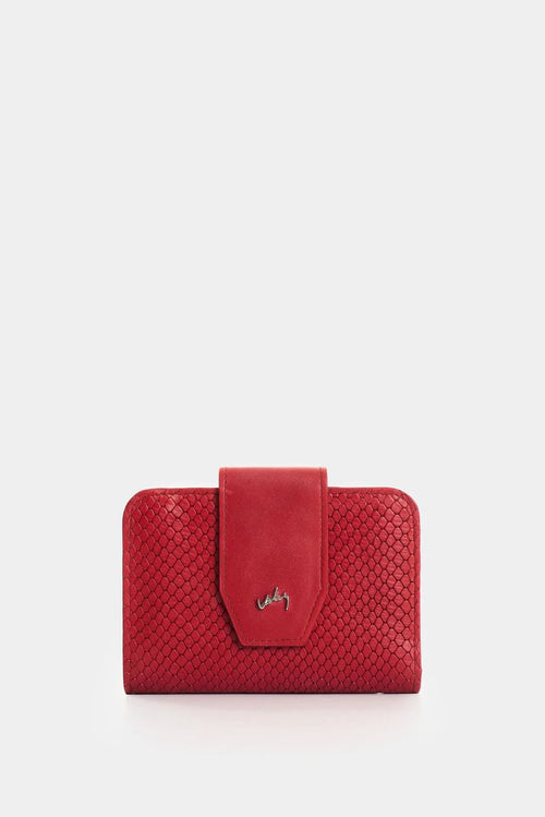 Billetera Hiedra de cuero para mujer grabado