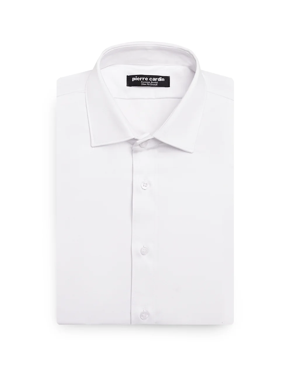 FA-0000101 Camisa de vestir slim fit manga larga total confort bambú stretch blanco