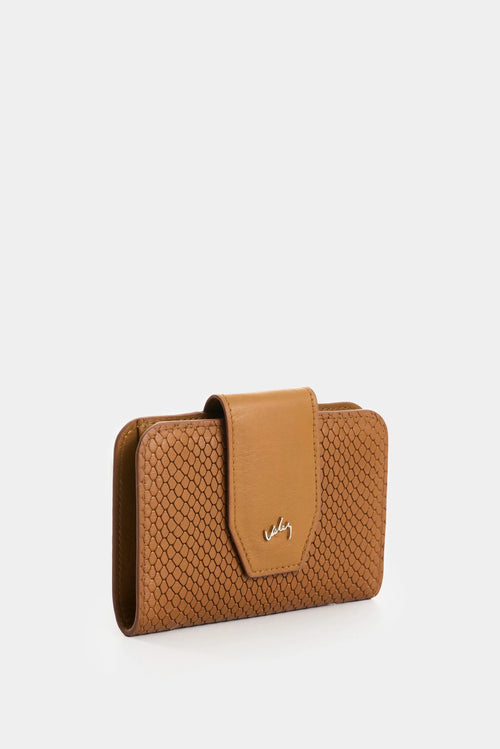 1039071 Billetera de cuero grabado para mujer Hiedra