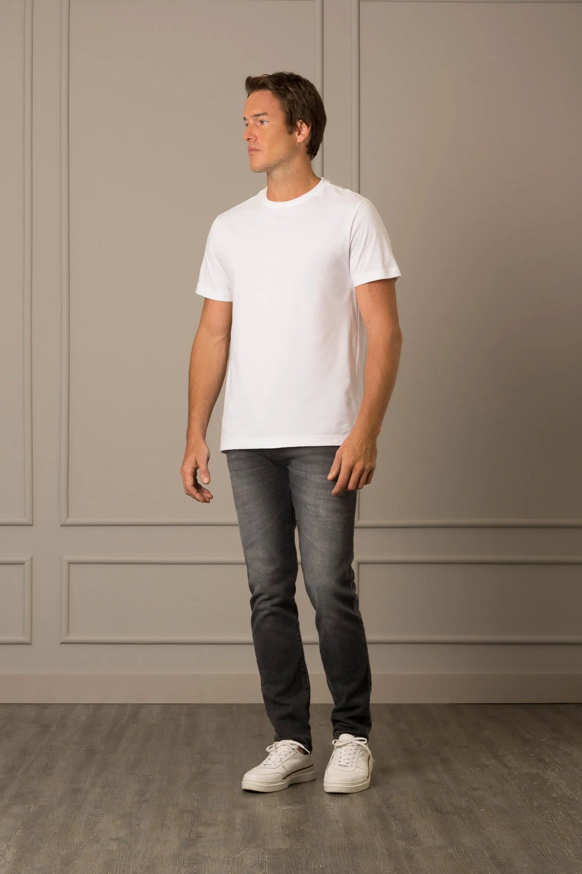 Camiseta Perú cuello redondo para hombre básica jersey Negro