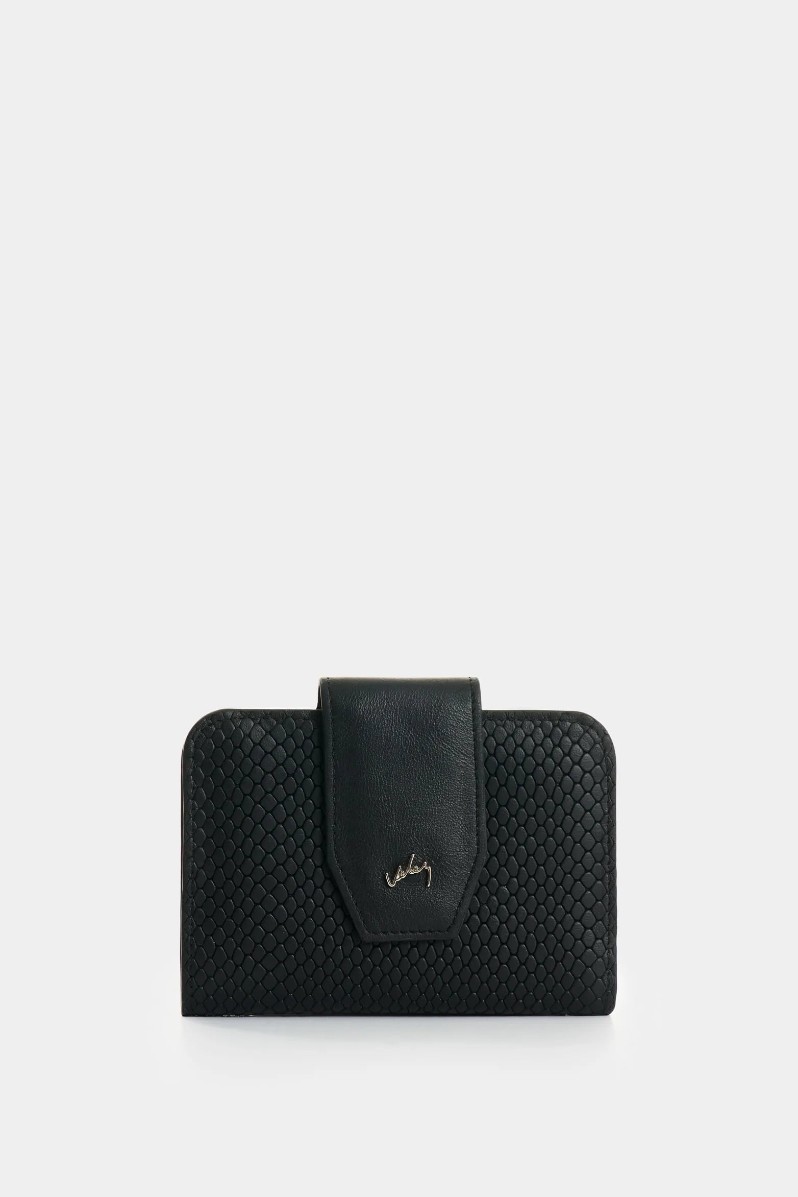 1039071 Billetera de cuero grabado para mujer Hiedra
