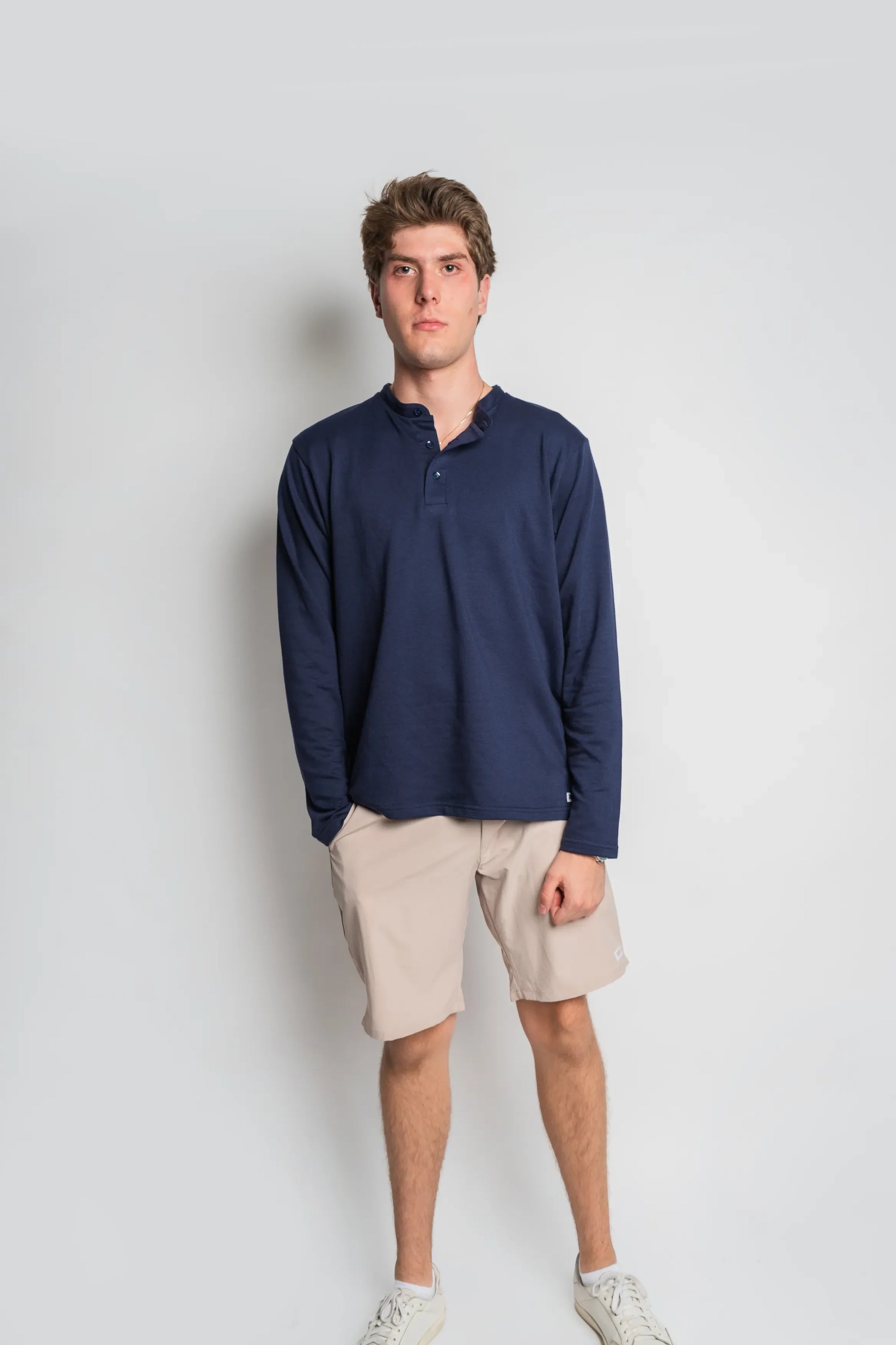 Henley Manga Larga