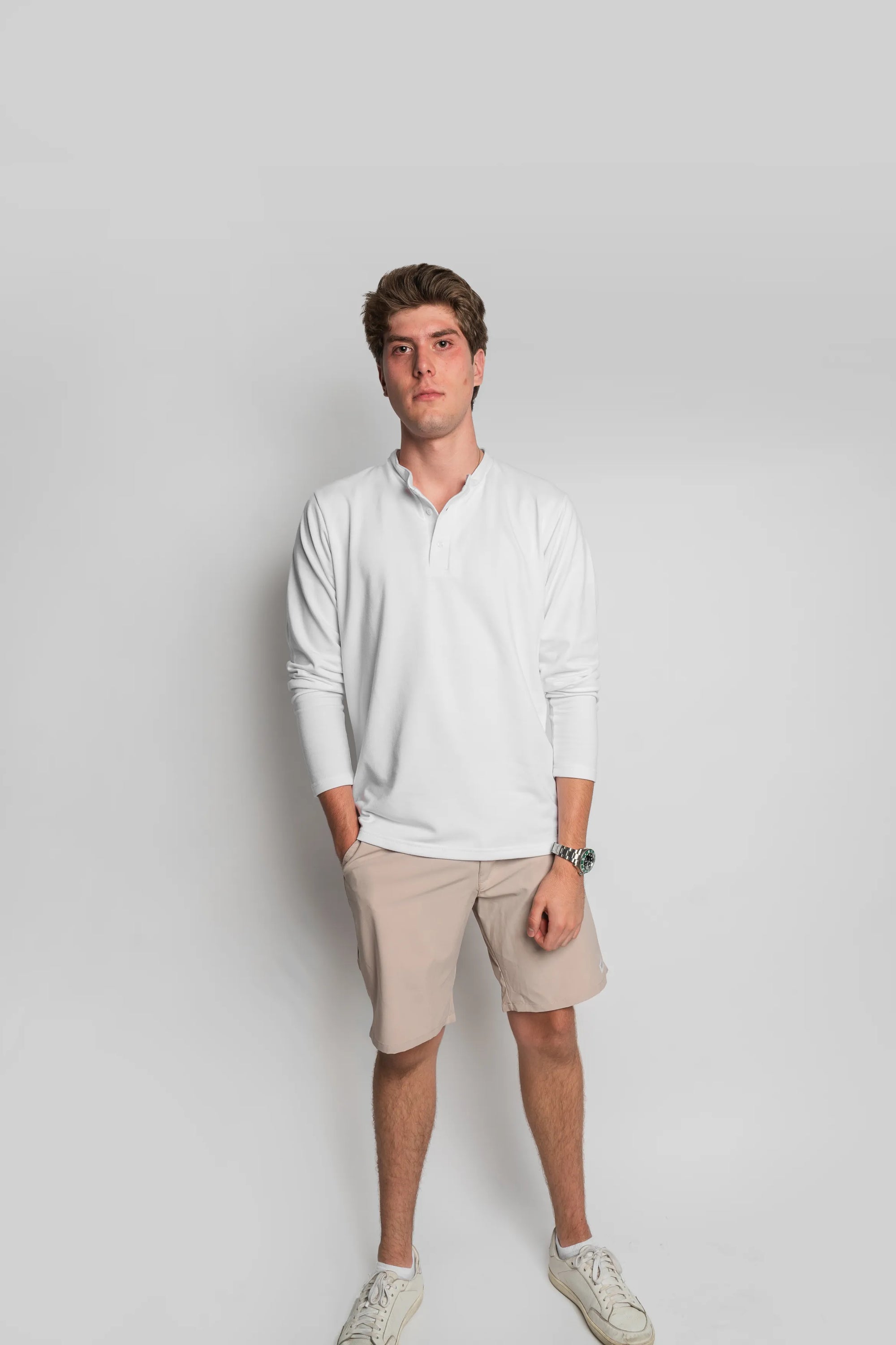 Henley Manga Larga