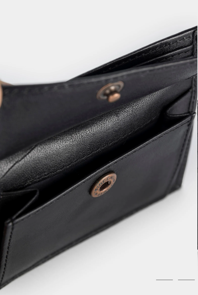 BILLETERA SALVAJE DE CUERO PARA HOMBRE MONEDERO INTERNO