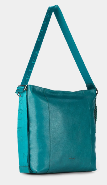 CARTERA VENUS DE CUERO PARA MUJER DETALLE TEJIDO EN LATERAL