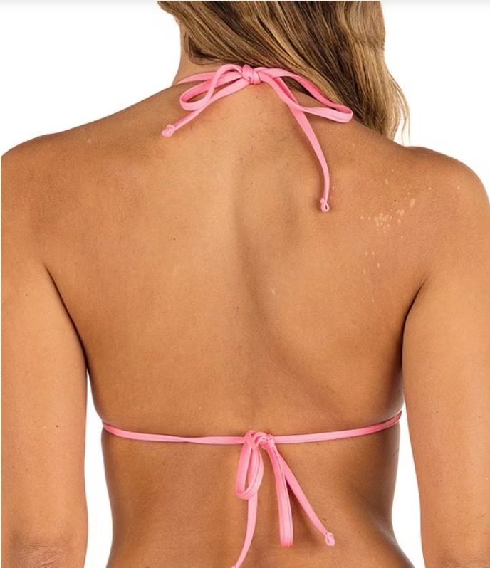 TOP DE BAÑO TRIANGULAR CON TIRANTES FINOS REVERSIBLE Y BASICO SÓLIDO