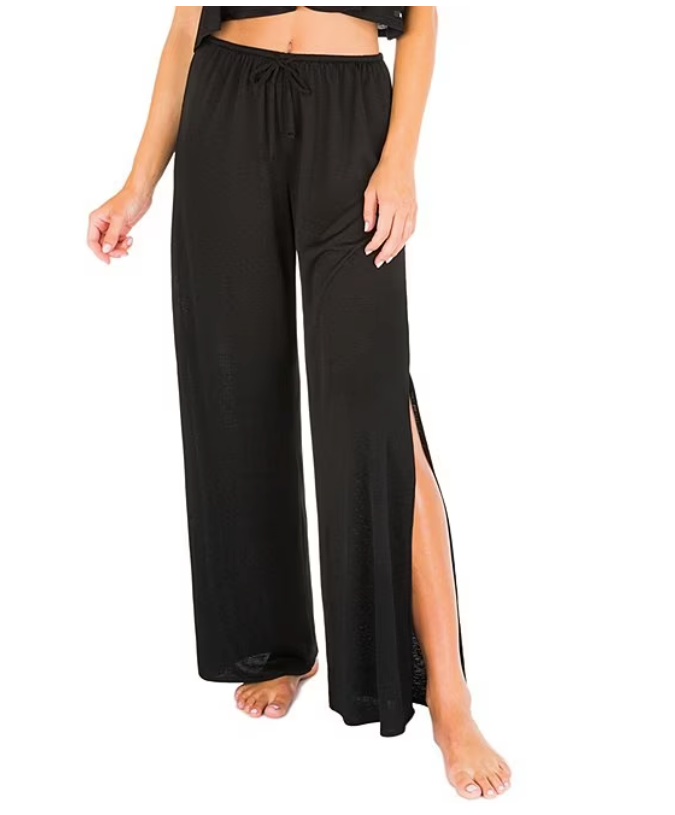 PANTALON DE BAÑO ACAMPANADOS CON ABERTURA LATERAL UNICOLOR HURLEY