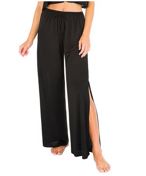 PANTALON DE BAÑO ACAMPANADOS CON ABERTURA LATERAL UNICOLOR HURLEY