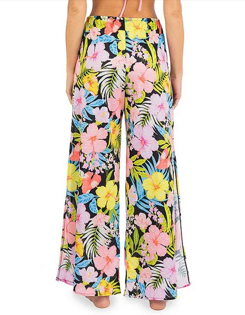 PANTALON DE BAÑO ACAMPANADOS CON ABERTURA LATERAL UNICOLOR HURLEY