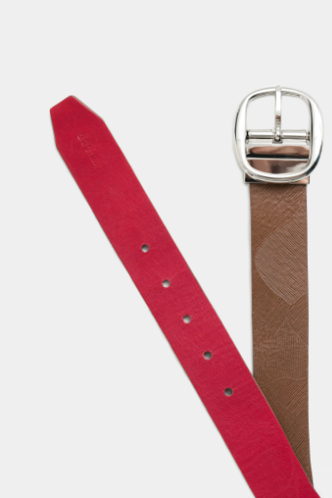 CINTURÓN DOBLE FAZ BEE DE CUERO PARA MUJER PUNTERA HEXAGONAL