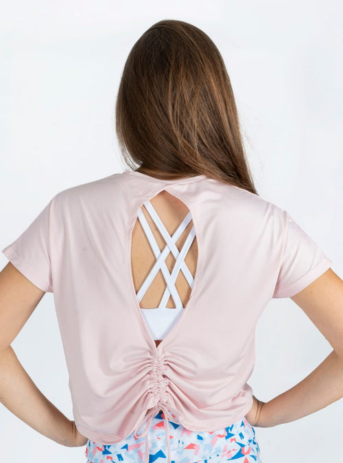 Camisa amarre atrás manga corta