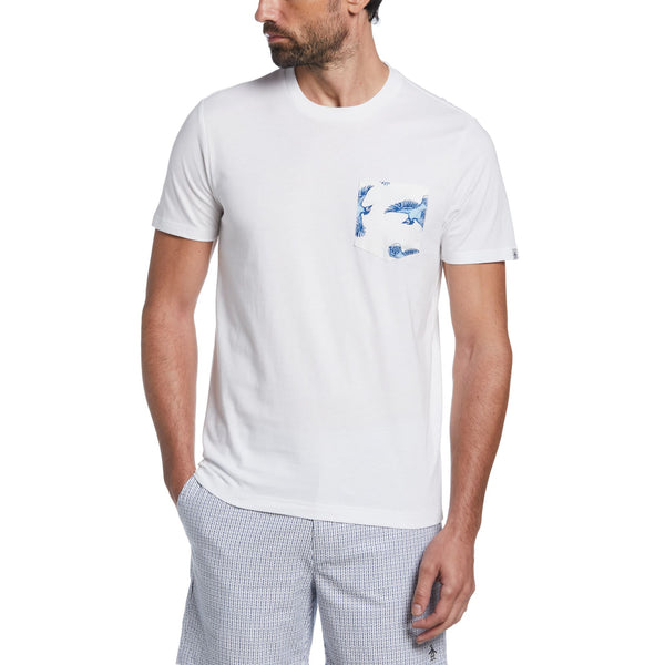 CAMISETA MODA CON BOLSA ALGODON MANGA CORTA