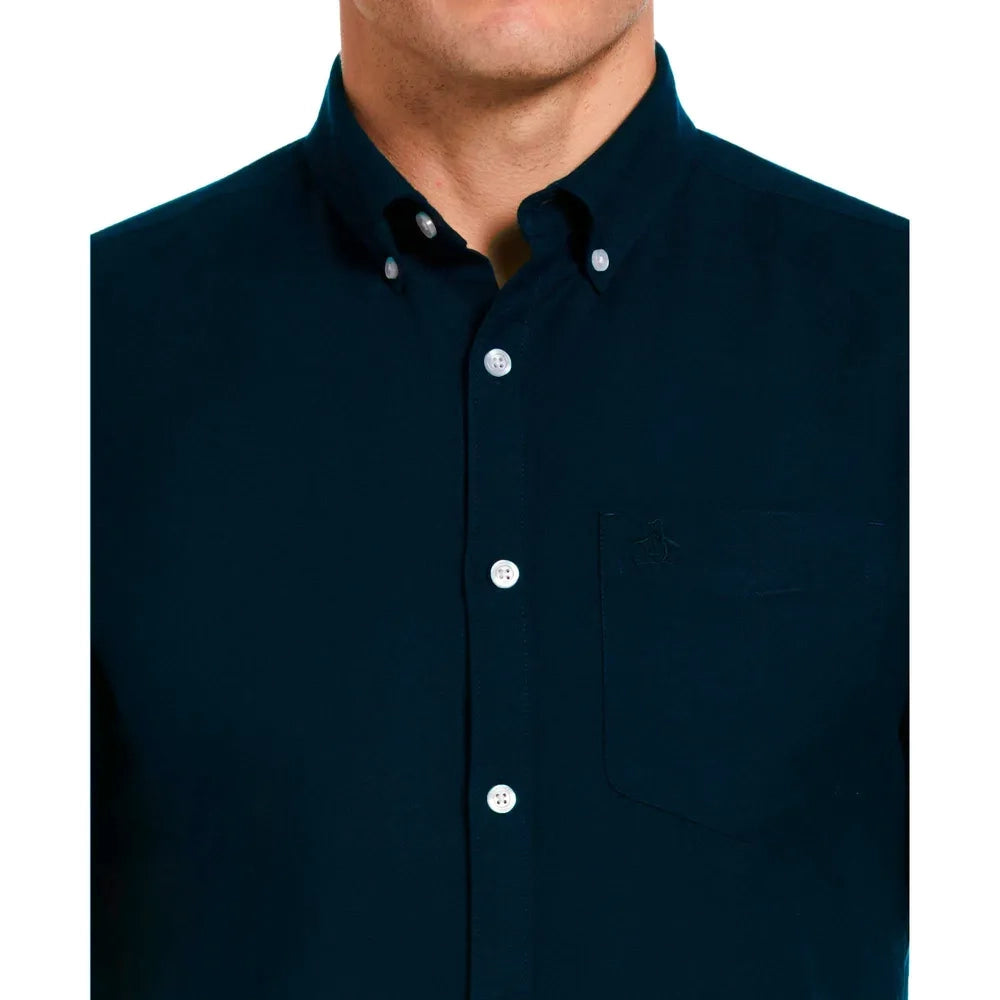 CAMISA BASICA LISA OXFORD ECOVERO™ MANGA CORTA