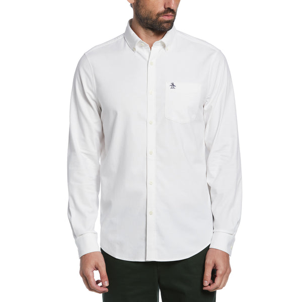 CAMISA BASICA LISA OXFORD MANGA LARGA