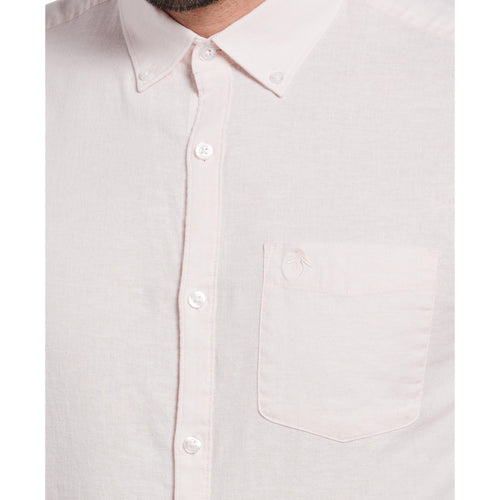 CAMISA MODA LISA LINO MANGA LARGA