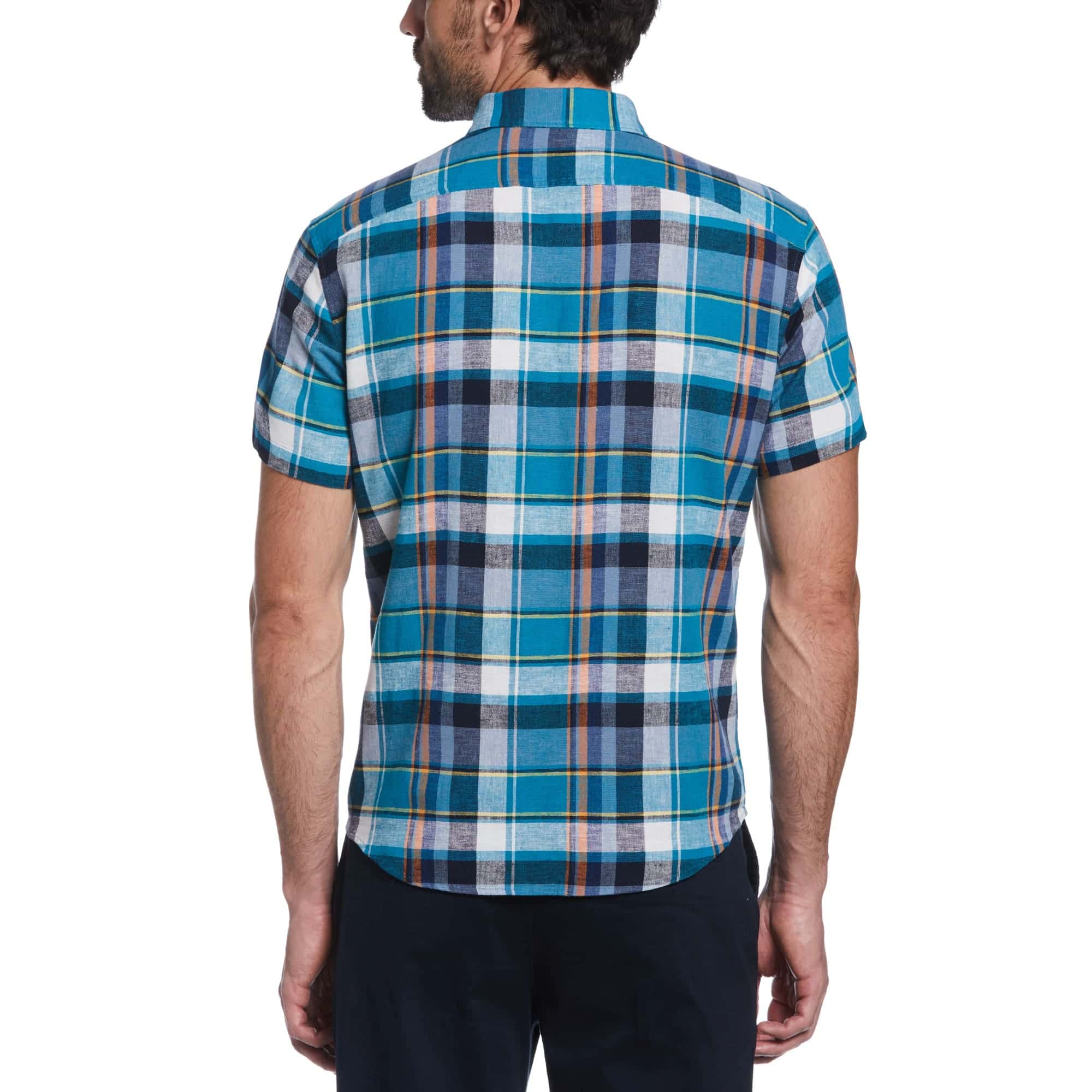 CAMISA MODA CUADROS MANGA CORTA