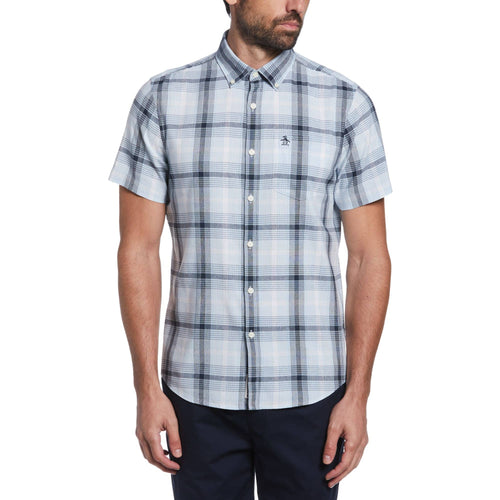 CAMISA MODA CUADROS MANGA CORTA