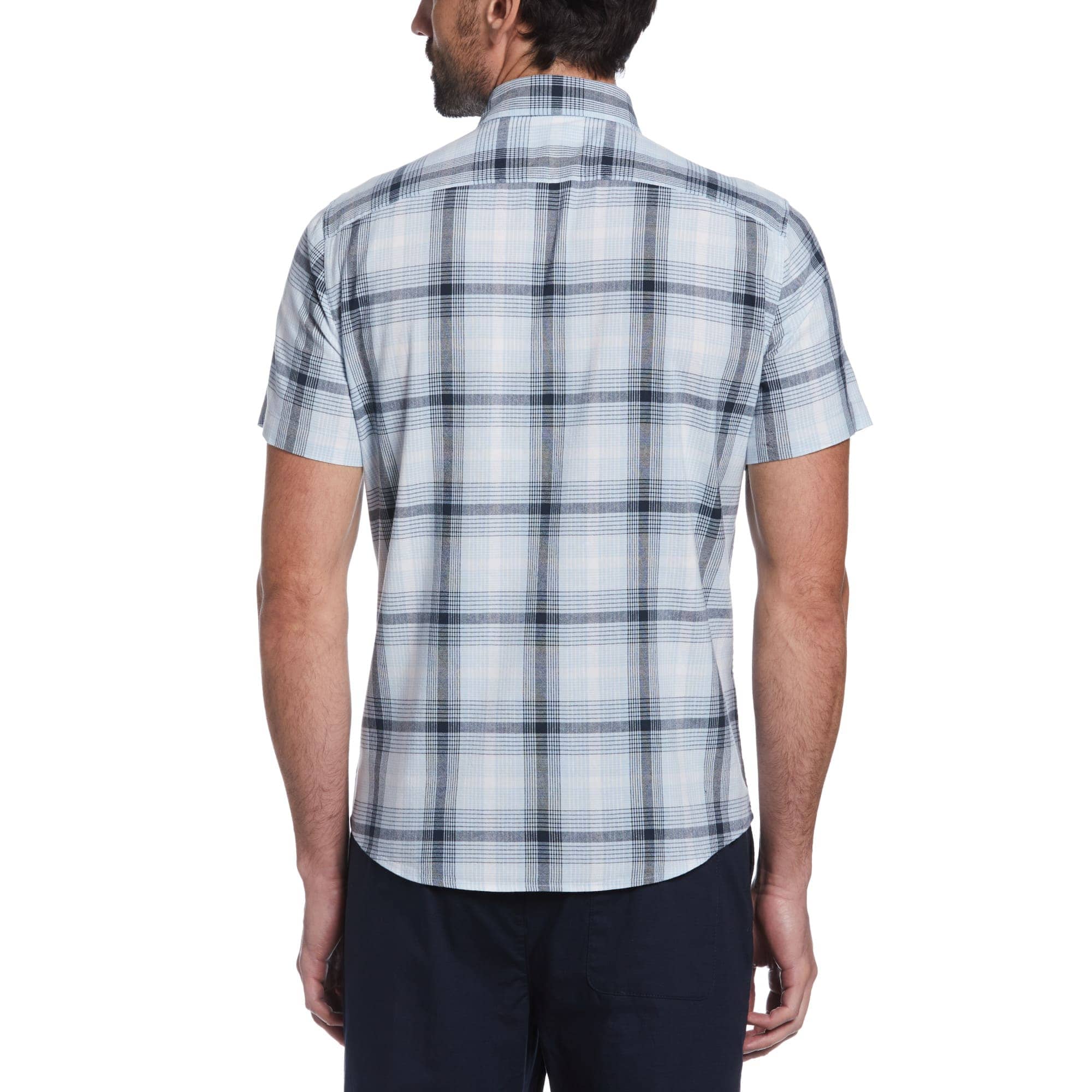 CAMISA MODA CUADROS MANGA CORTA