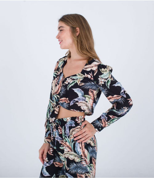 TOP CROPPED MANGA LARGA MUJER HURLEY