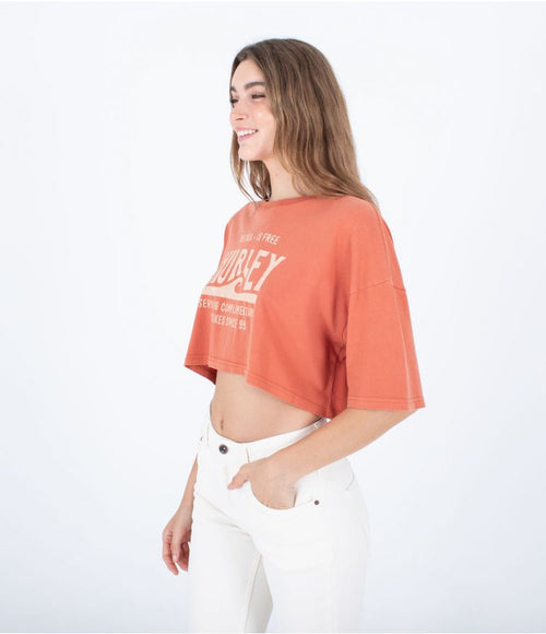 CAMISETA MANGA CORTA CROPPED MUJER HURLEY