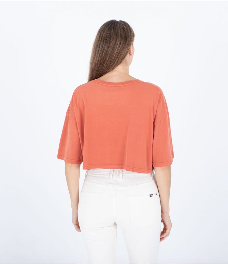 CAMISETA MANGA CORTA CROPPED MUJER HURLEY