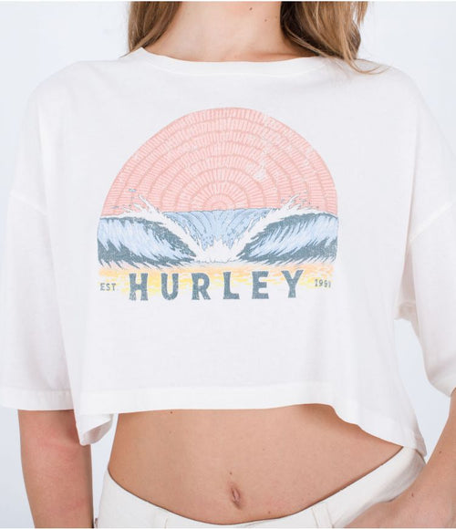 CAMISETA MANGA CORTA CROPPED MUJER HURLEY