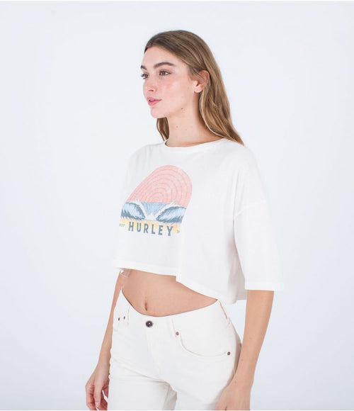 CAMISETA MANGA CORTA CROPPED MUJER HURLEY
