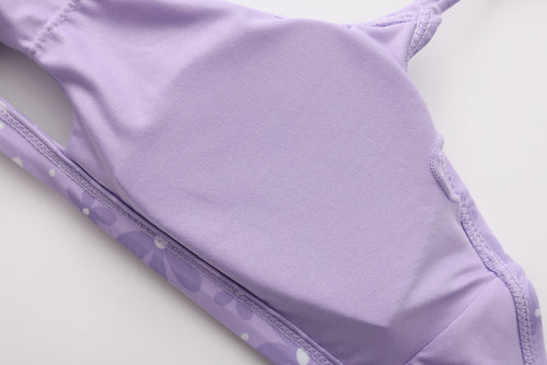 FLOWER POWER KNOT BIKINI HIGH LEG THONG