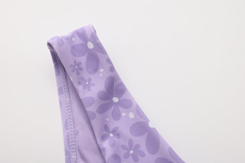 FLOWER POWER KNOT BIKINI HIGH LEG THONG