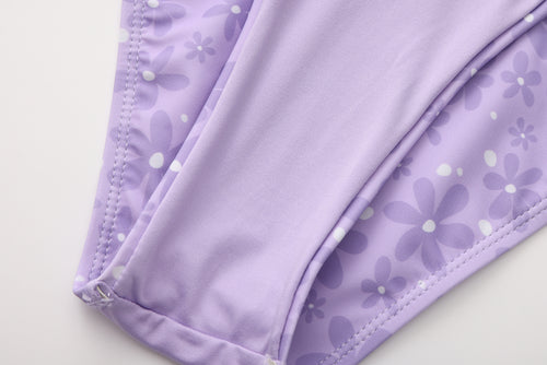 FLOWER POWER KNOT BIKINI HIGH LEG THONG