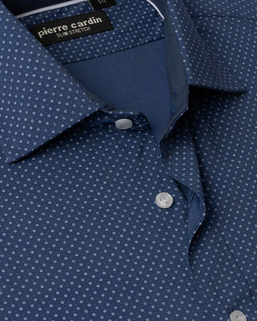 CAMISA COMFORT STRETCH DISEÑO MANGA LARGA BLANCO