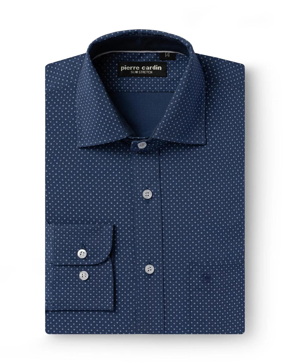 CAMISA COMFORT STRETCH DISEÑO MANGA LARGA BLANCO