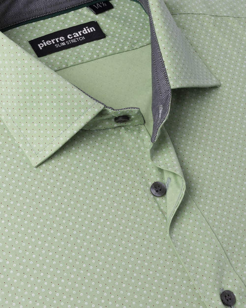 CAMISA COMFORT STRETCH DISEÑO MANGA LARGA BLANCO