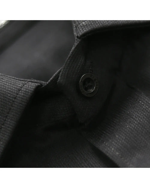 Camisa de vestir slim fit piqué negro