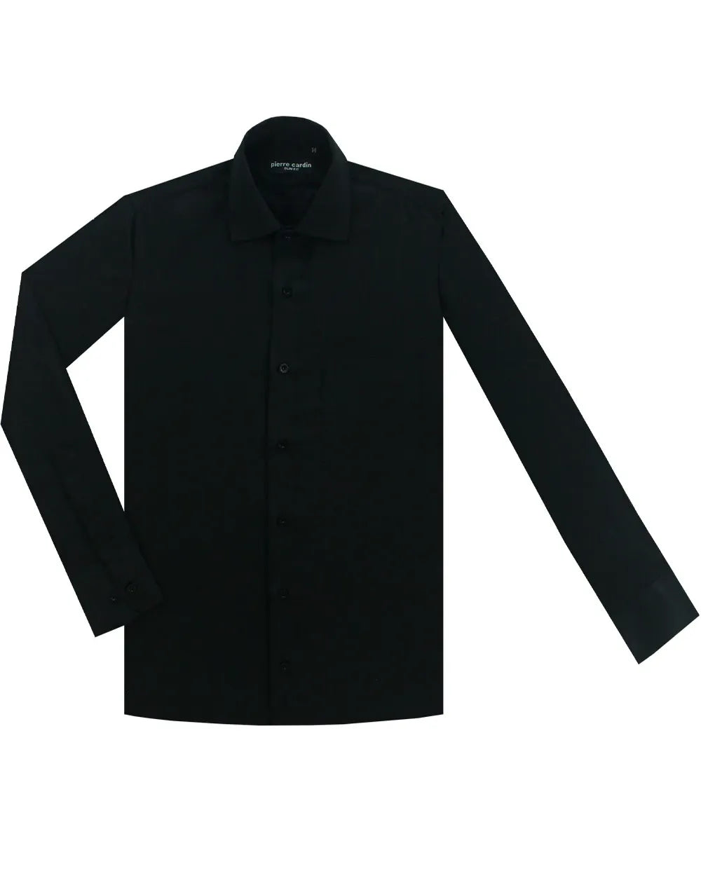 Camisa de vestir slim fit piqué negro