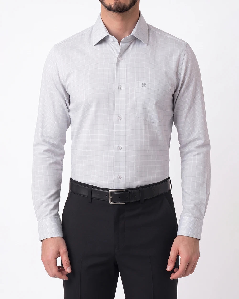 KF-0000501 Camisa mini check bambu gris