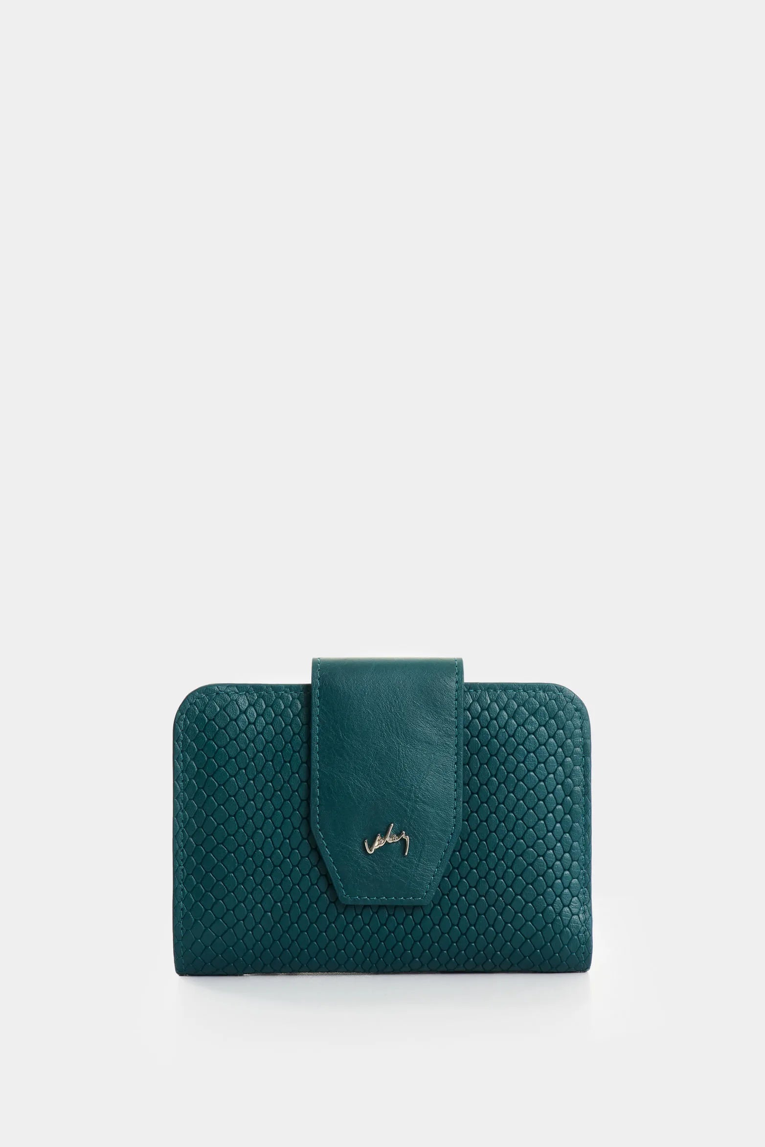 1039071 Billetera de cuero grabado para mujer Hiedra